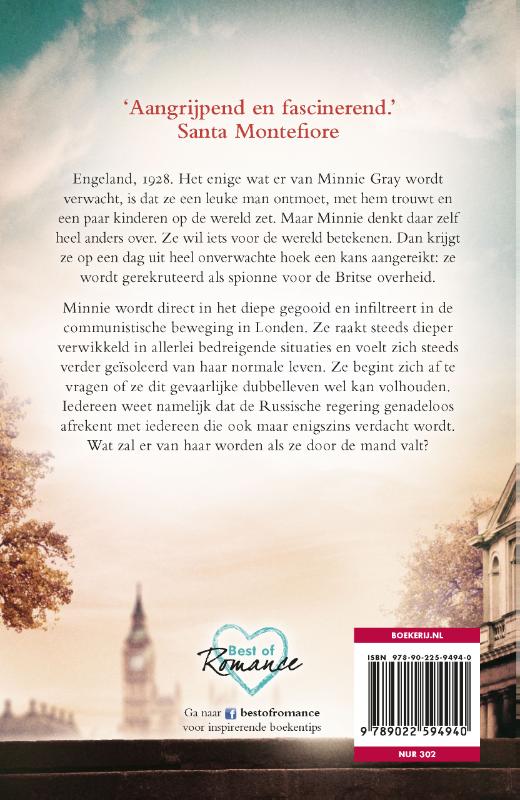 Achterkant van De geheimen van Minnie Gray