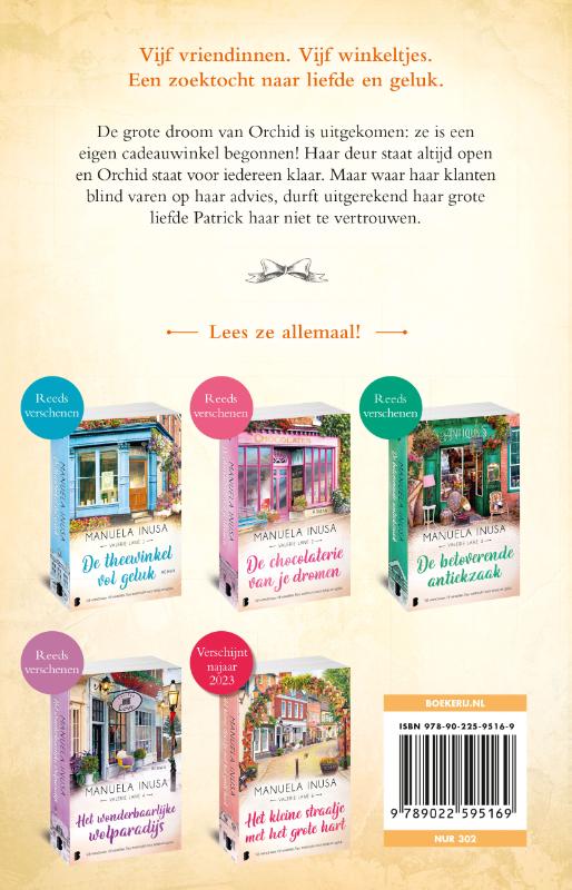Achterkant van De charmante cadeauwinkel