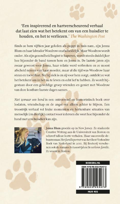 Achterkant van Niet zomaar een hond