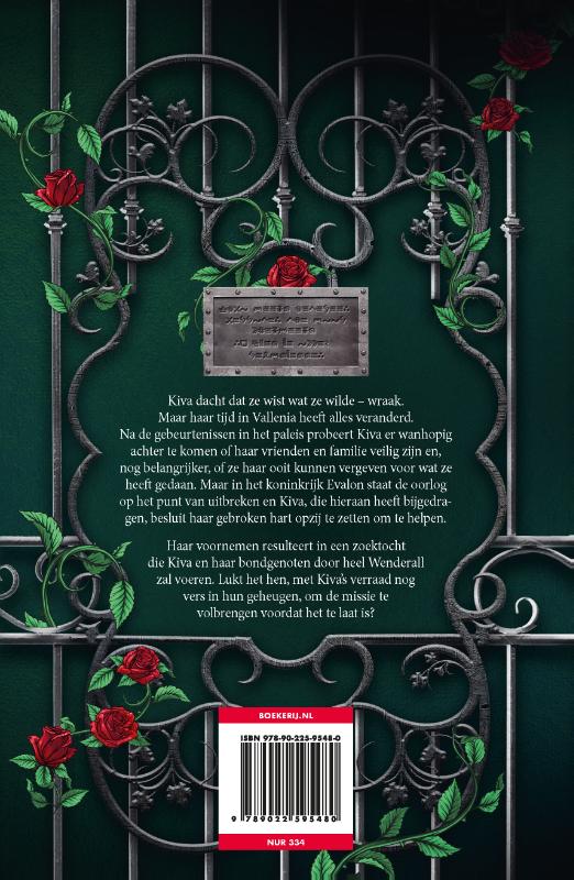 Achterkant van De verrader van Evalon