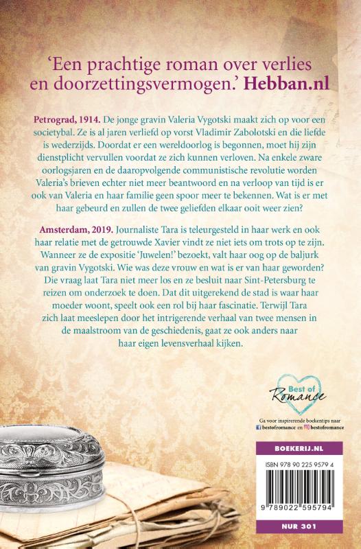 Achterkant van De verloren dromen van Valeria