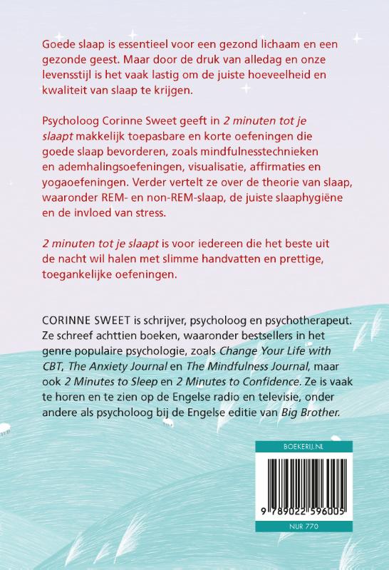 Achterkant van 2 minuten tot je slaapt