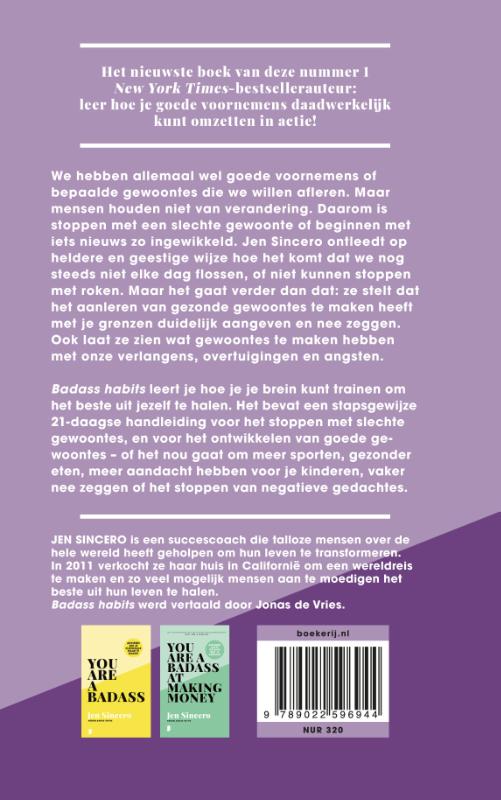Achterkant van Badass habits