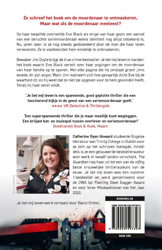 Achterkant van Je liet mij leven