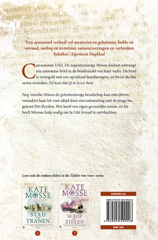 Achterkant van Tijden van vuur