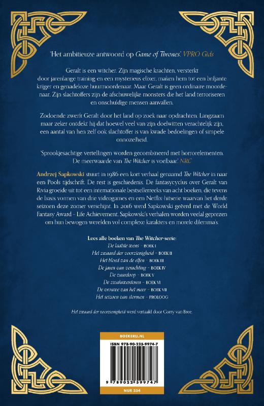 Achterkant van Het zwaard der voorzienigheid