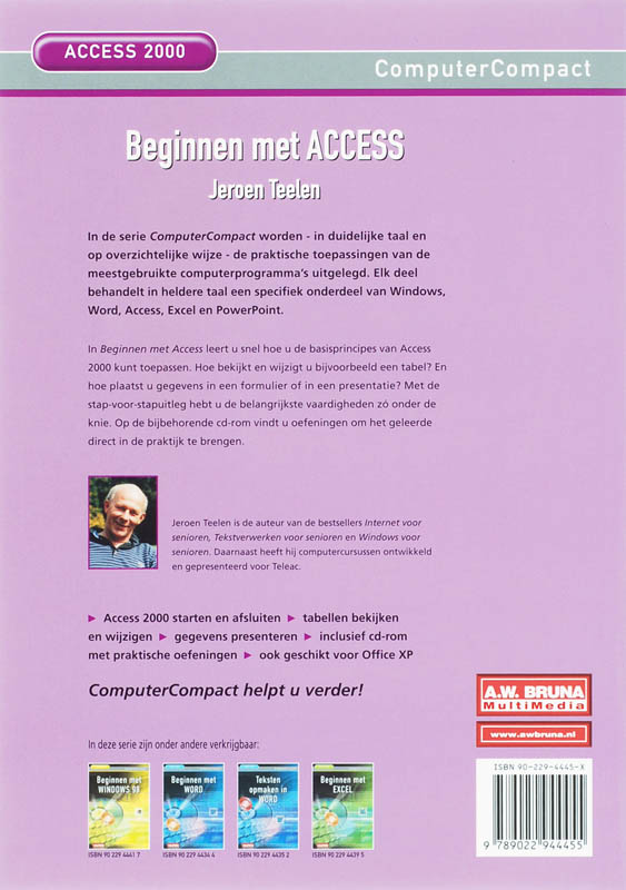 Achterkant van Beginnen met Access