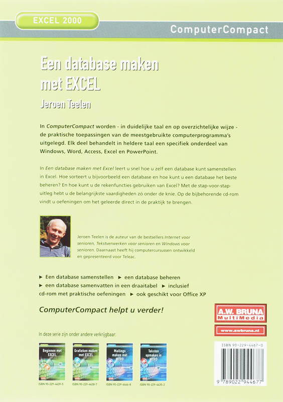 Achterkant van Een database maken met Excel