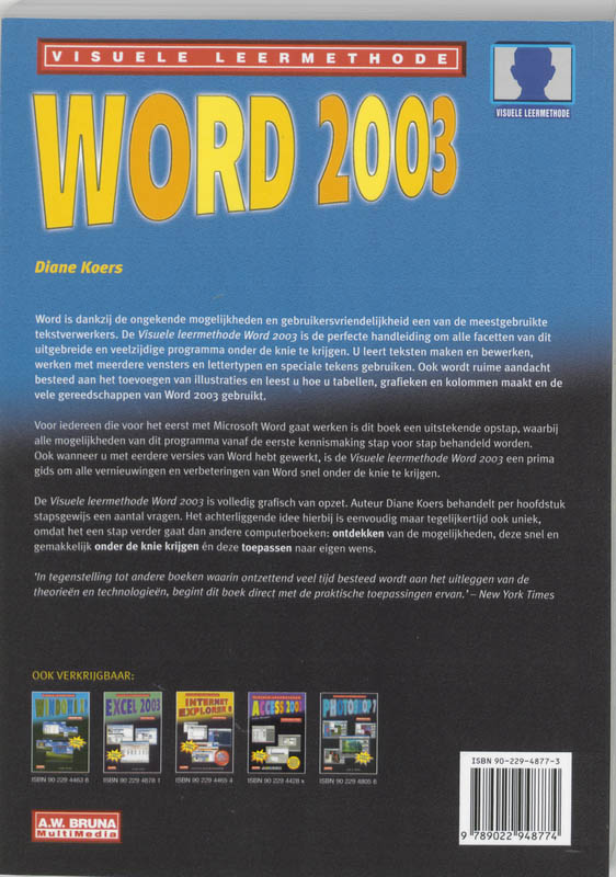 Achterkant van Word 2003