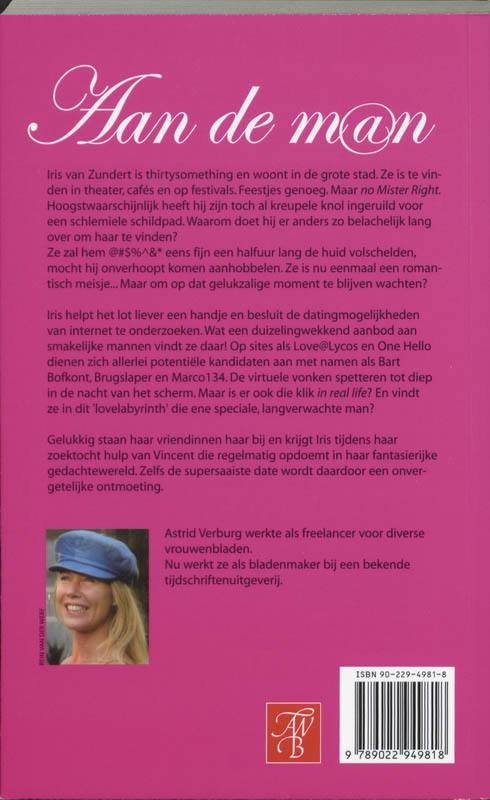 Achterkant van Aan de man