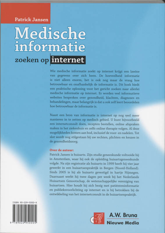 Achterkant van Medische informatie zoeken op internet