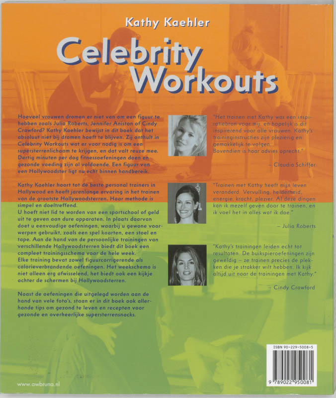 Achterkant van Celebrity workouts