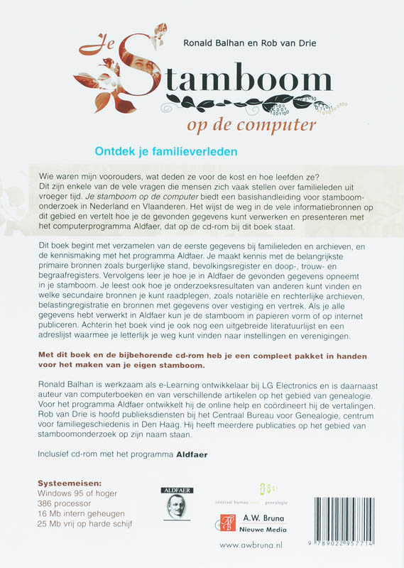 Achterkant van Je stamboom op de computer