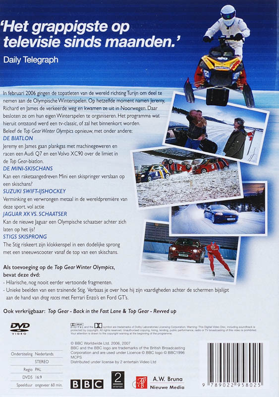 Achterkant van Winter Olympics