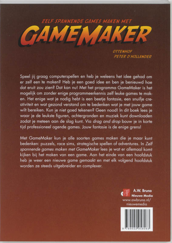Achterkant van Zelf spannende games maken met GameMaker