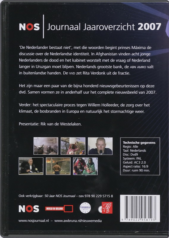 Achterkant van NOS Journaal jaaroverzicht 2007