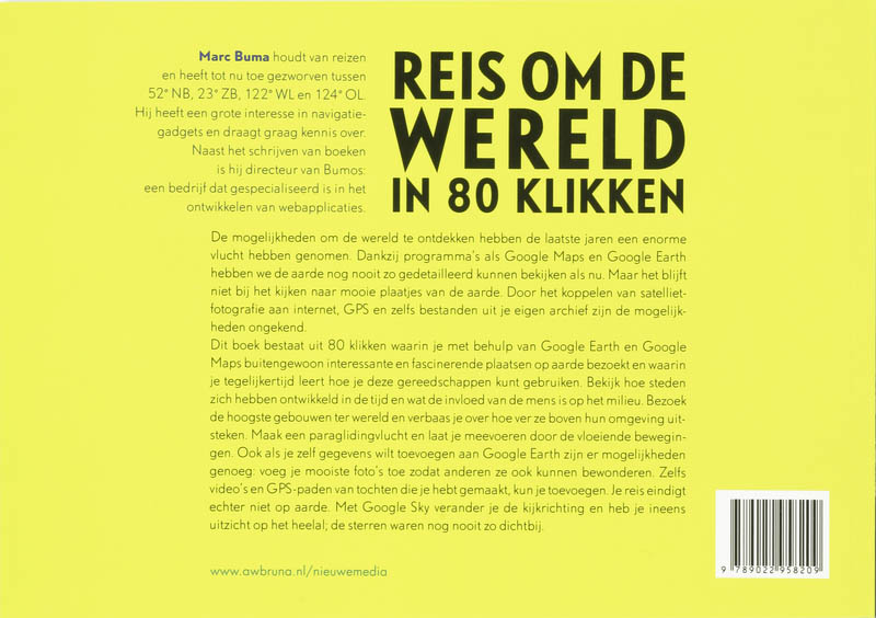Achterkant van Reis om de wereld in 80 klikken