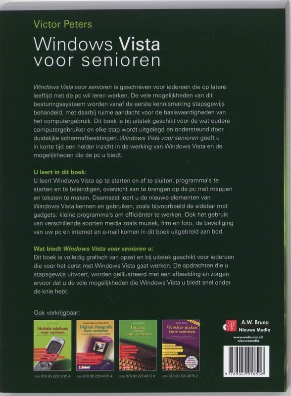Achterkant van Windows Vista voor senioren