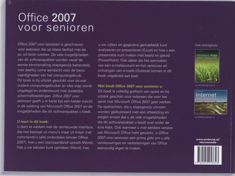 Achterkant van Office 2007 voor senioren