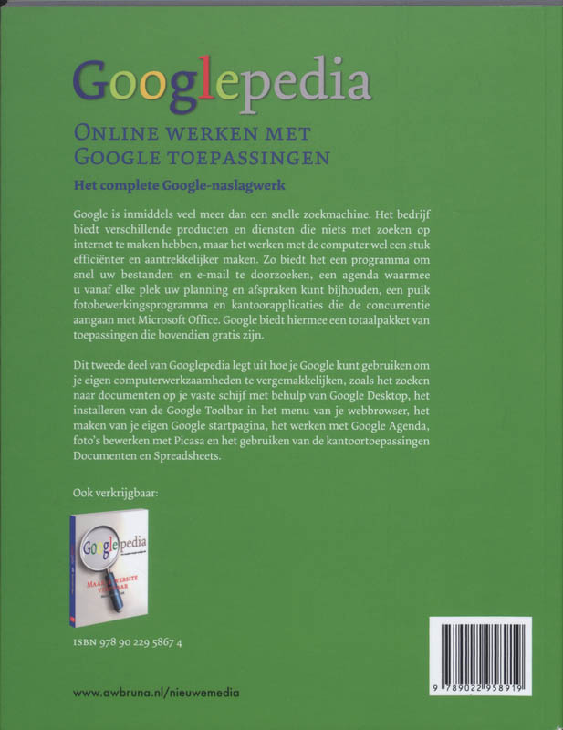 Achterkant van 2 Online werken met Google toepassingen
