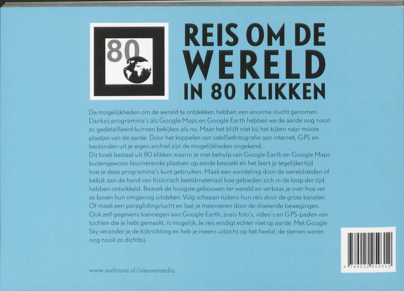 Achterkant van Reis om de wereld in 80 klikken