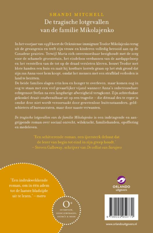 Achterkant van De tragische lotgevallen van de familie Mikolajenko