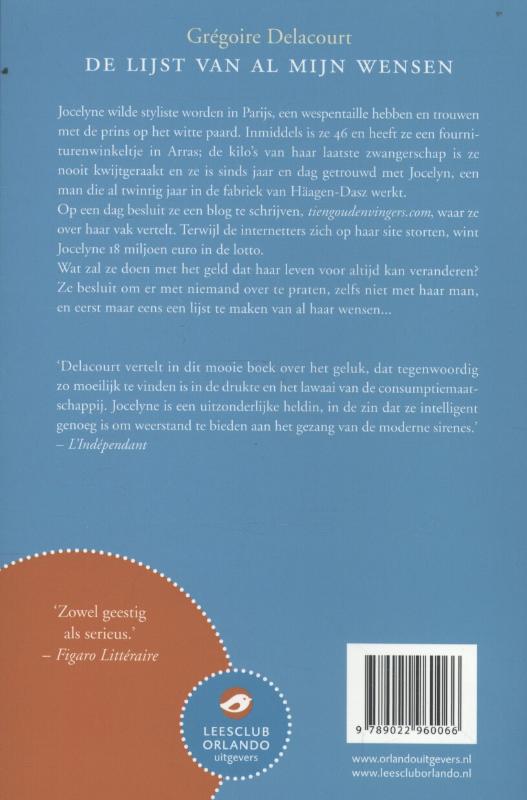 Achterkant van De lijst van al mijn wensen