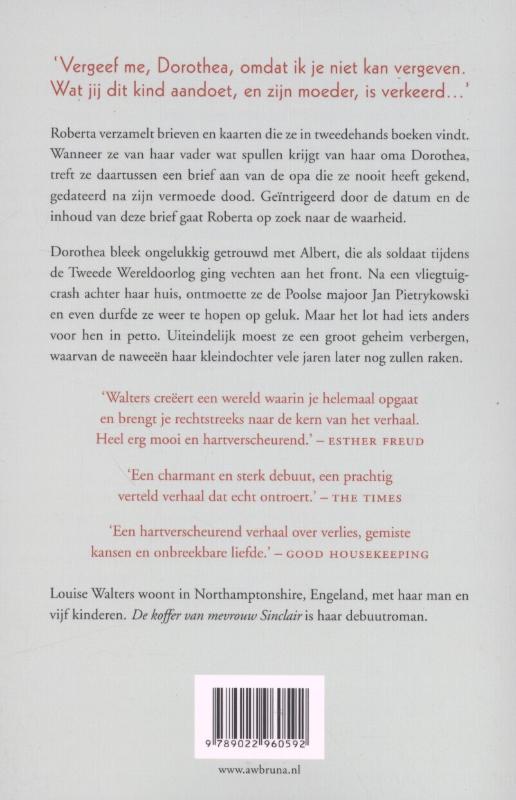 Achterkant van De koffer van mevrouw Sinclair