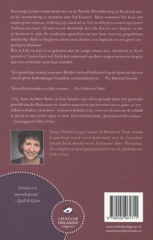 Achterkant van De oorlogsbruid
