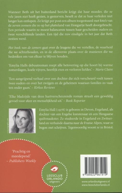 Achterkant van Het boek van de zomers
