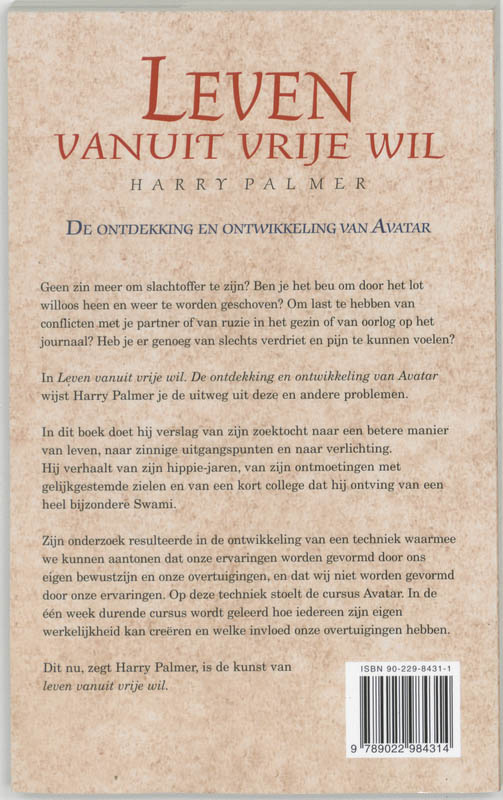 Achterkant van Leven vanuit vrije wil