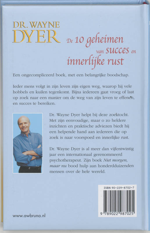 Achterkant van De tien geheimen van succes en innerlijke rust