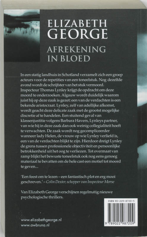 Achterkant van Afrekening in bloed