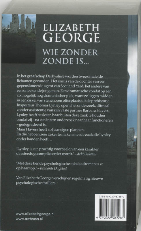 Achterkant van Wie zonder zonde is...