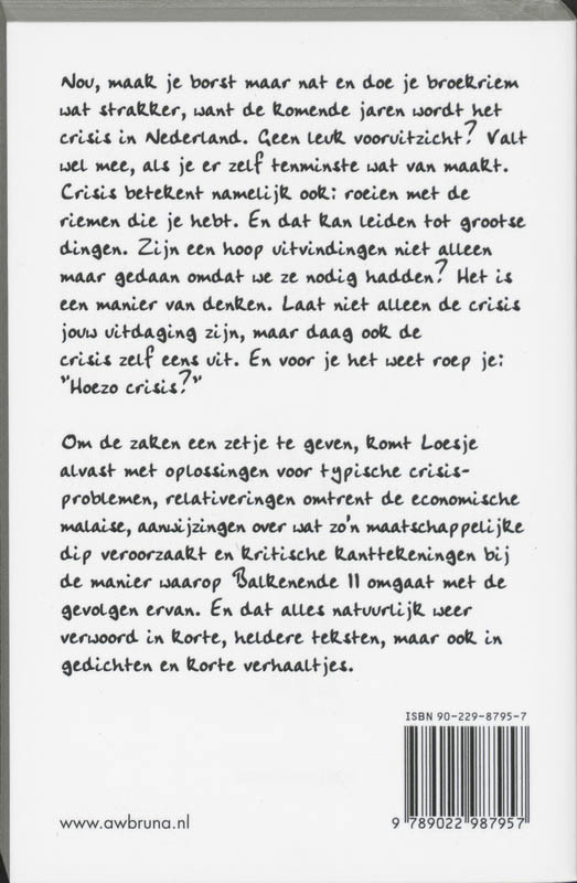Achterkant van Hoezo crisis