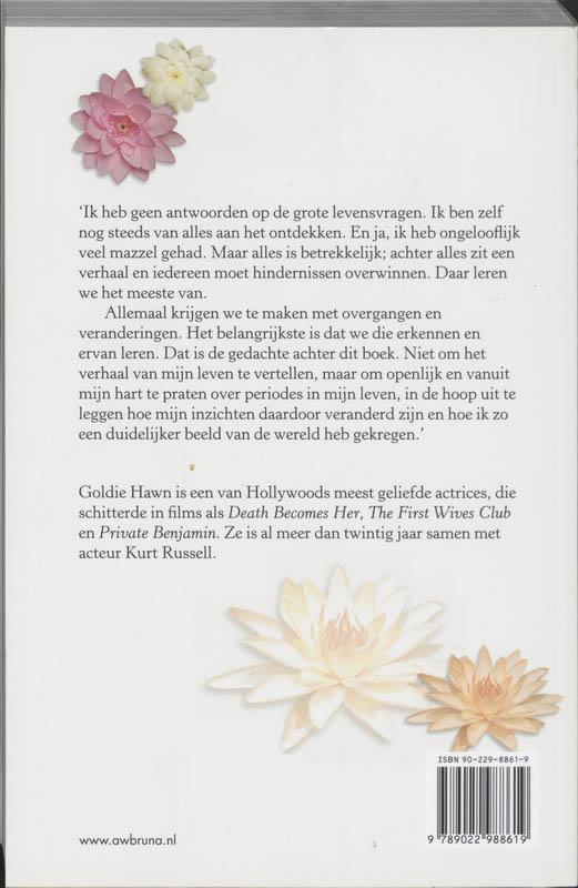 Achterkant van Goldie Hawn - inspirerend leven