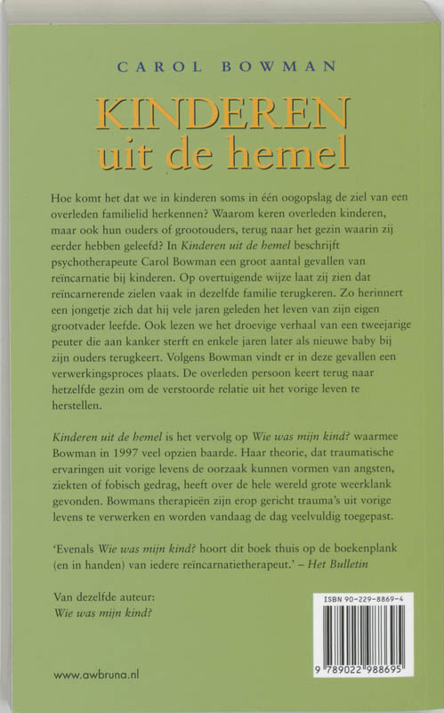 Achterkant van Kinderen uit de hemel