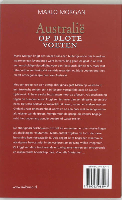 Achterkant van Australie op blote voeten