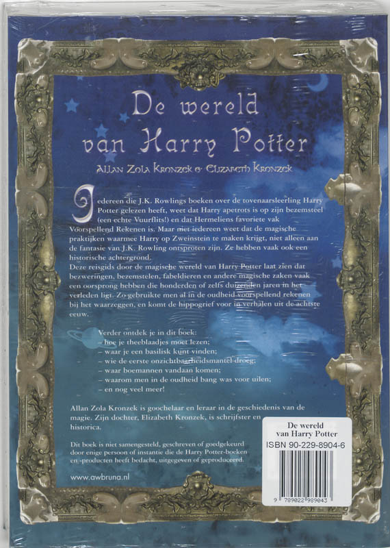 Achterkant van De wereld van Harry Potter