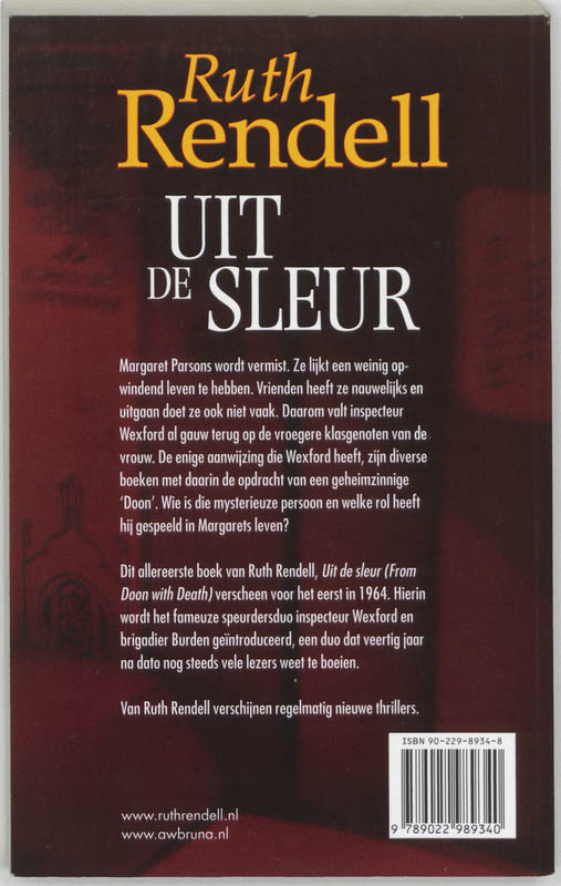 Achterkant van Uit de sleur