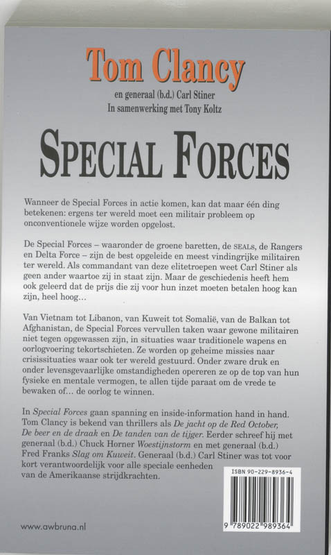 Achterkant van Special forces