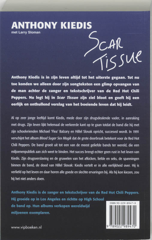 Achterkant van Scar Tissue