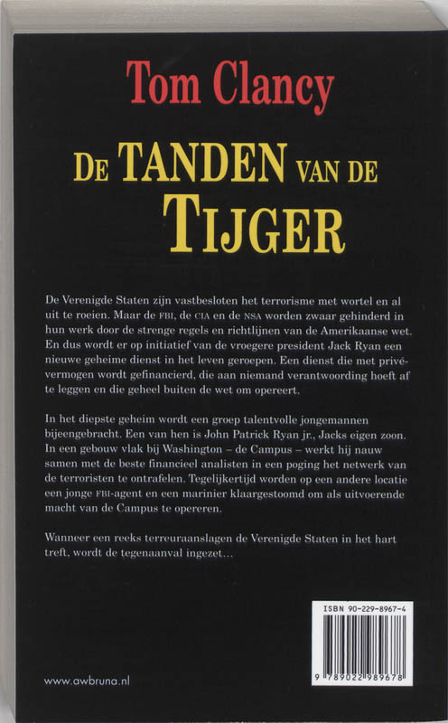 Achterkant van De tanden van de tijger