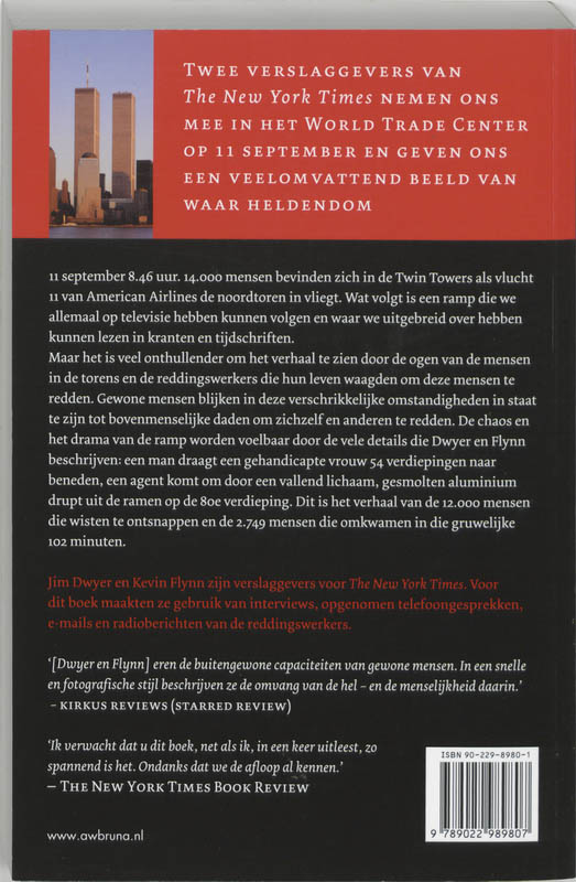Achterkant van 102 minuten