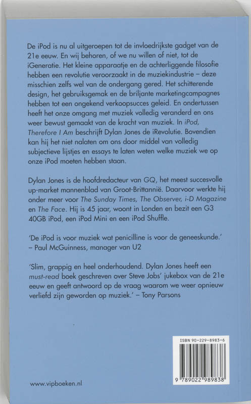 Achterkant van IPod, Therefore I am
