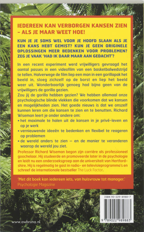 Achterkant van Zie jij de gorilla?
