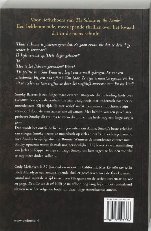 Achterkant van De stilte van de hel