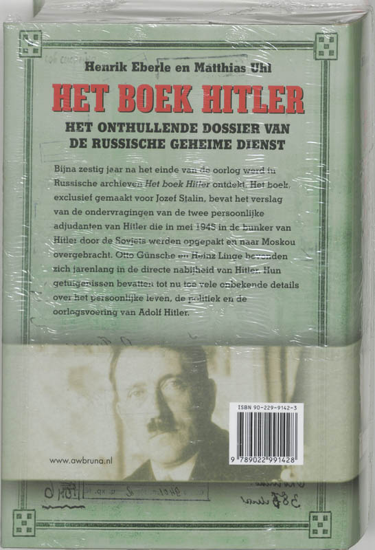 Achterkant van Het boek Hitler