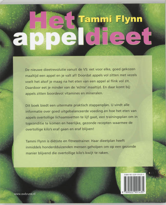 Achterkant van Het appeldieet