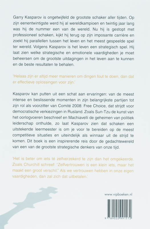 Achterkant van Waarom het leven op schaken lijkt
